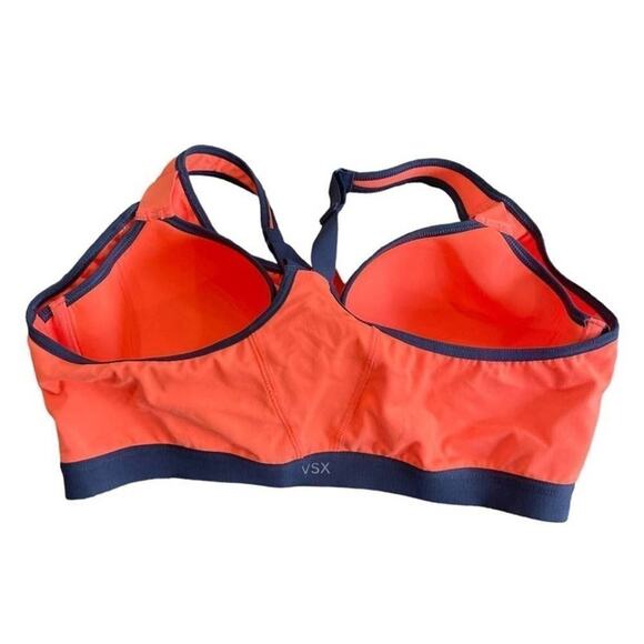 Victoria's Secret VSX Orange Knock Out Front Close Sports Bra size 32C - Picture 2 of 10